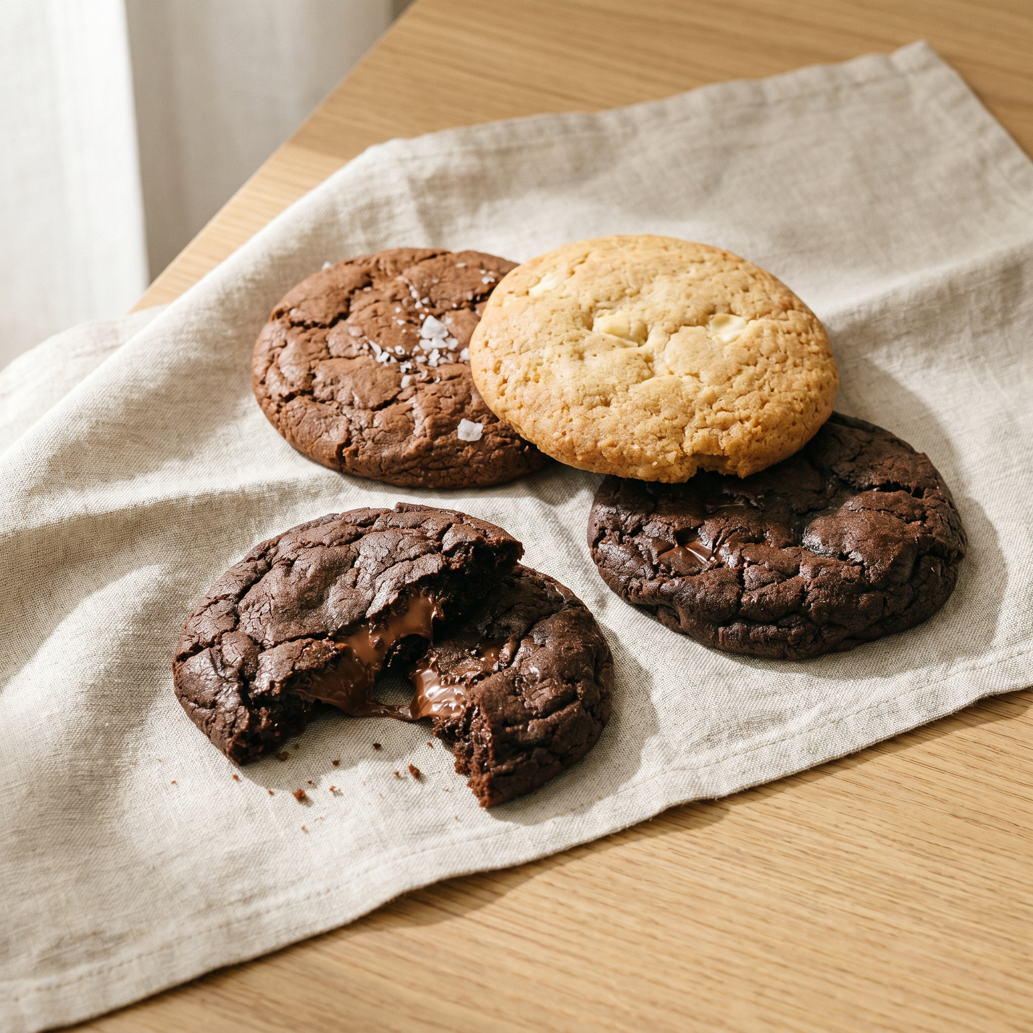 Brownie cookie trio